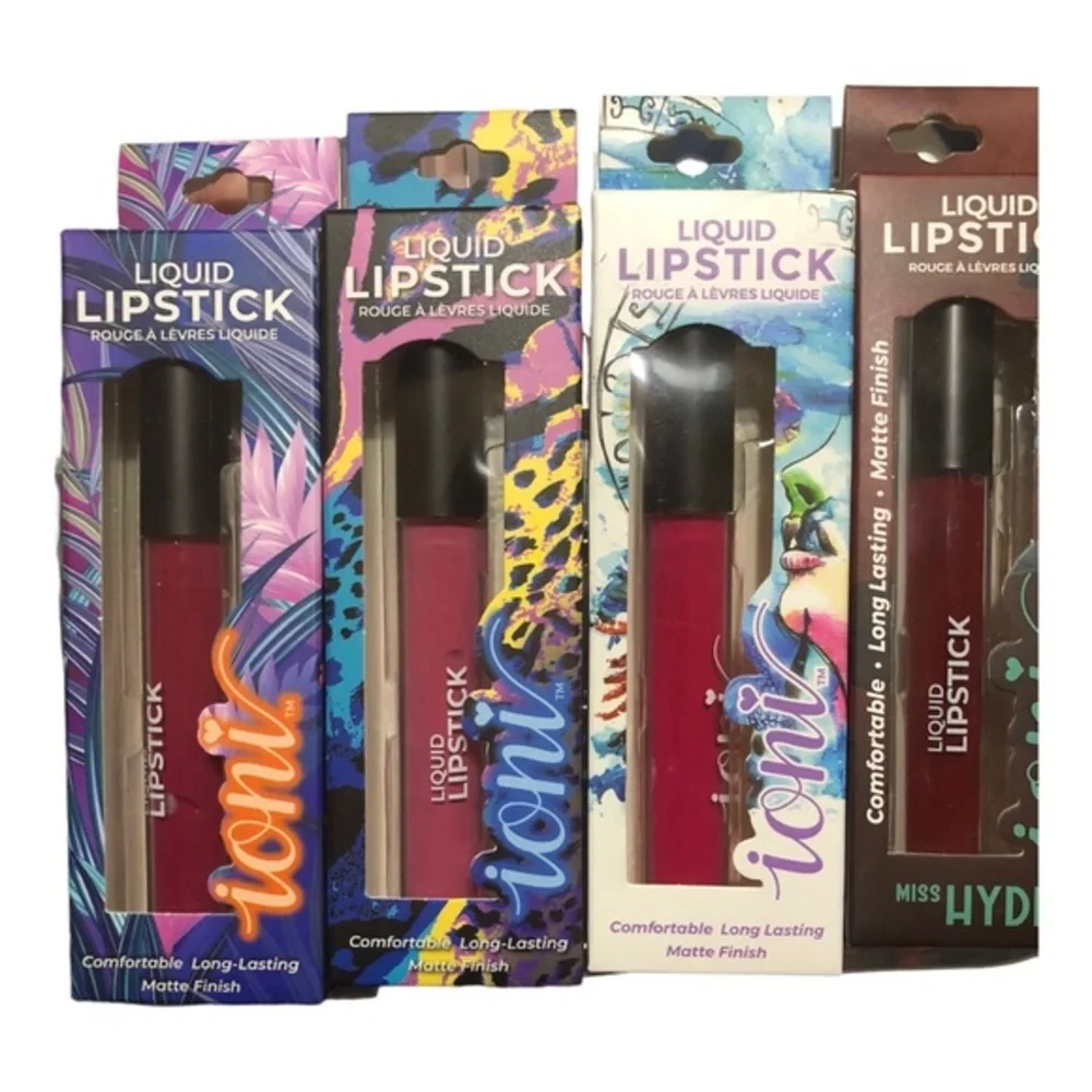 2pack lasting matte‎ finish liquid lipstick- Berry, Mauve, hot pink, & hyde red